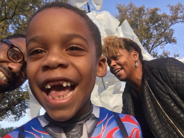 Dr. Andre Perry, Robeson Perry, and Dr. Joia Crear-Perry endjoying the White House Halloween on October 31, 2016 (photo credit Dr. Andre Perry)