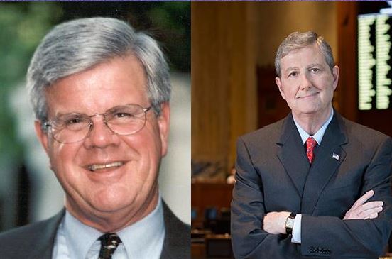Foster Campbell, left, and John Kennedy, right