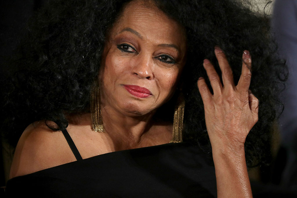 WASHINGTON, DC - NOVEMBER 22:  Popular music icon Diana Ross listens to President Barack Obama before being awarded the Presidential Medal of Freedom during a ceremony in the East Room of the White House November 22, 2016 in Washington, DC. Obama presented the medal to 19 living and two posthumous pioneers in science, sports, public service, human rights, politics and the arts.  (Photo by Chip Somodevilla/Getty Images)