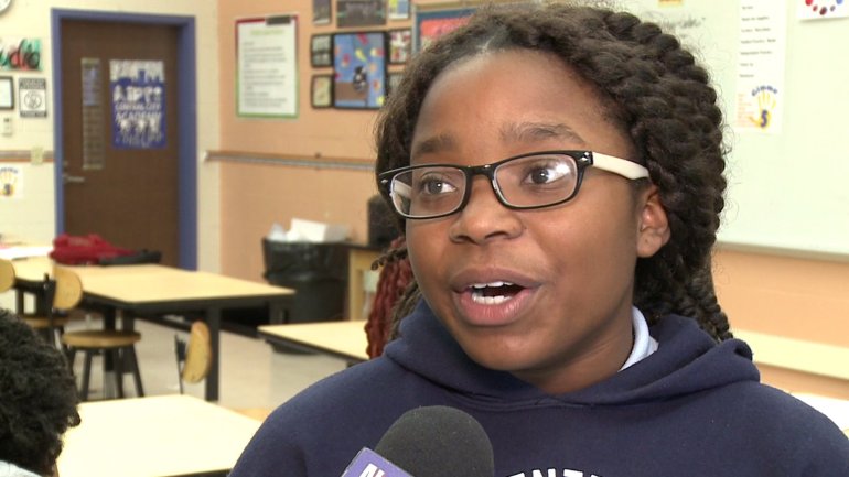 Brianne Grayer, art student at Kipp Central City Academy (WGNO-TV)