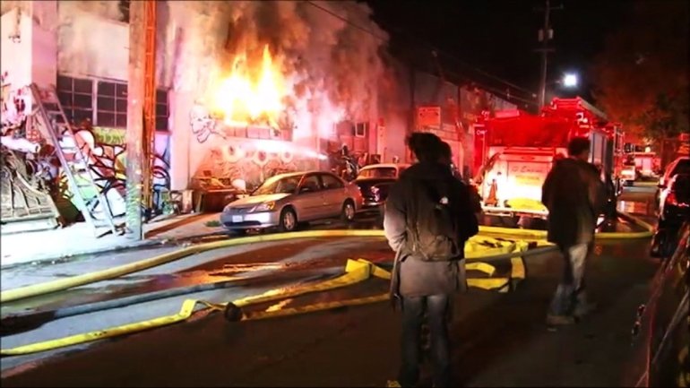 **Embargo: San Francisco-Oakland, CA** Officials say at least nine people are dead and several are missing after a fire at a building in Oakland.