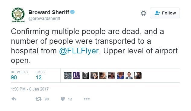 Multiple people were killed in a shooting at the Fort Lauderdale airport on Friday, January 6, 2017, the Broward County Sheriff's Office said on Twitter. The gunman is in custody and was a lone shooter, Broward County Mayor Barbara Sharief told CNN.
