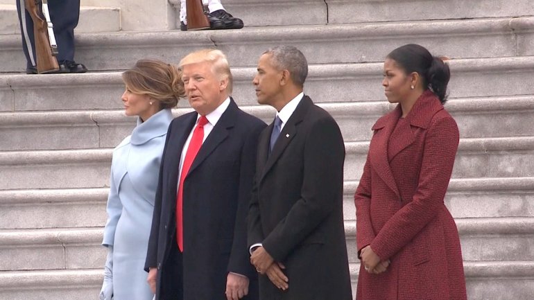 Trump joins to see Obamas depart for joint base andrews