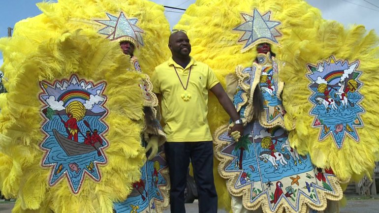 Mardi Gras Indians in New Orleans February 28, 2017 (WGNO-TV)