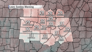 Sunday morning will likely be the first widespread freeze of the season