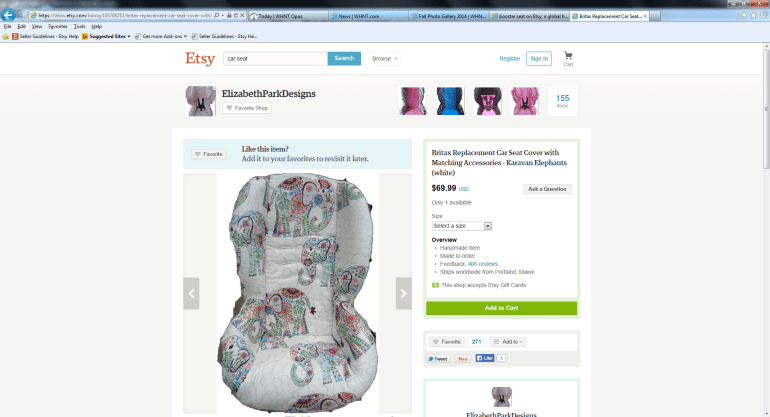 A search of Etsy.com turns up many car seat covers marketed as "replacements" for specific car seats including Britax and Graco.