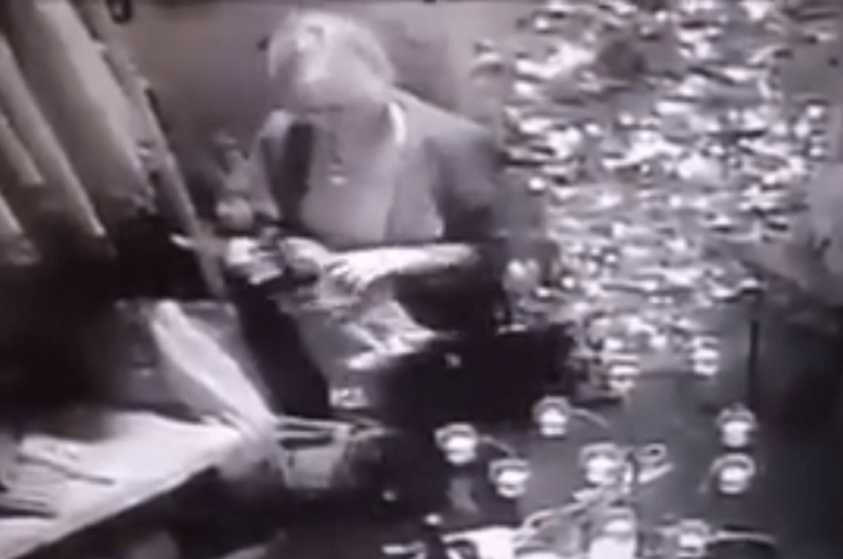 Surveillance video shared by Hillary Hart Dunham shows the woman looking at a tan purse on Thursday, Dec. 11, then later stuffing it in her bag.