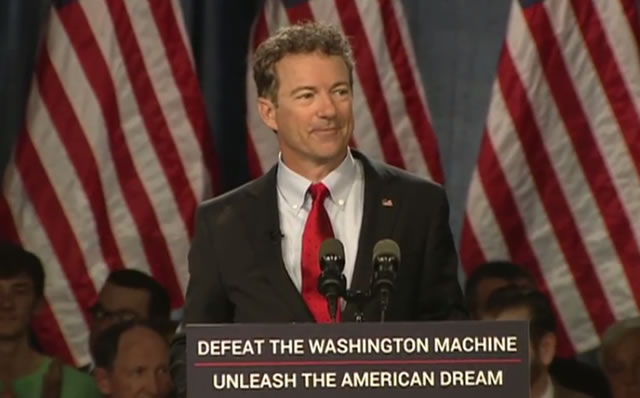Rand Paul declares he is running for President of the United States. (April 7, 2015)