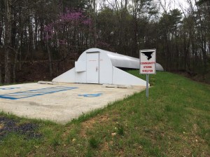Valley Head community tornado shelter, located on Alabama Highway 117. (Photo: Jake Reed/WHNT News 19)