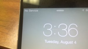 "No Service" message on a Verizon phone in Cullman, Alabama (Photo: Carson Clark)