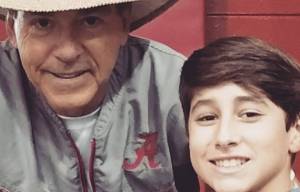 Bryson and Alabama Head Football Coach Nick Saban (PHOTO: Danielle Richey)