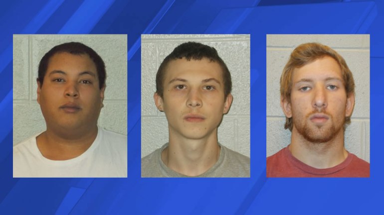 Left to right: Corey Cozad, Zachary Posey and Tyler Petty (Photos: Fayetteville Police Department)