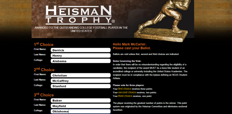 heisman vote