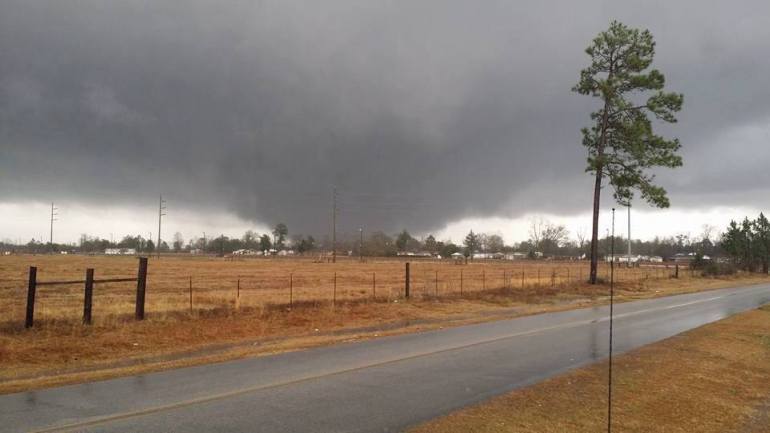 View of a large tornado near Century, Florida on Monday, February 15, 2016 (Photo: WEAR TV)
