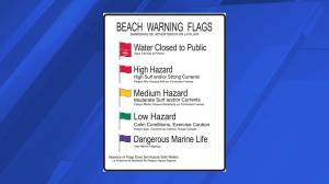 Various beach flags and their meanings (Source: Florida Department of Environmental Protection)