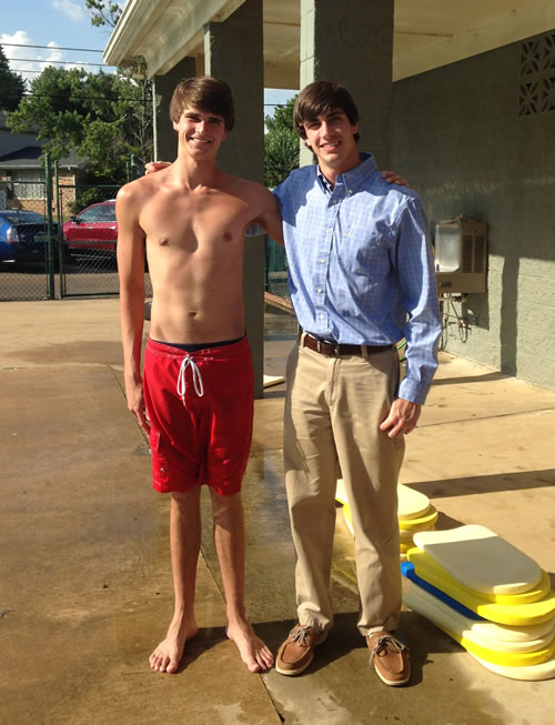 Matthew Brown (right) with a friend. (Photo: Sarah Black)