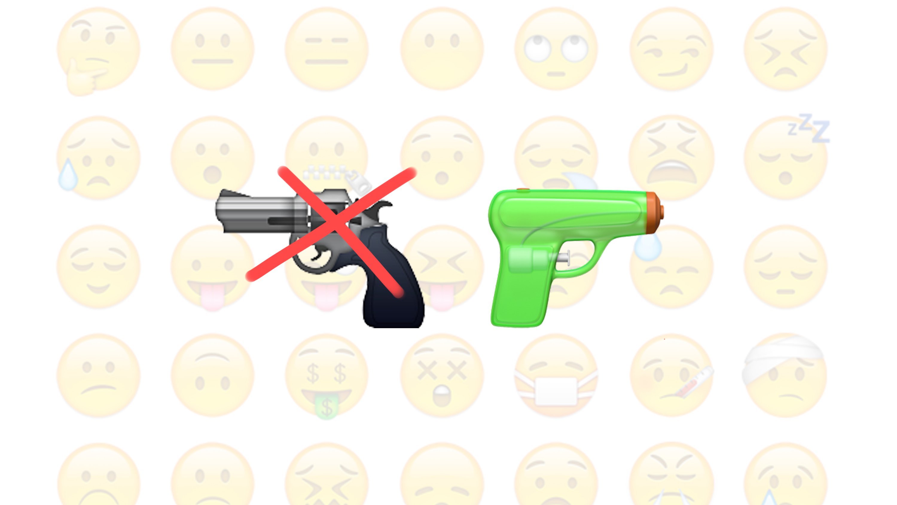 Bullets are out, water is in. Apple is replacing the controversial pistol emoji with a green water gun in the next version of its iPhone and iPad operating system, iOS 10.