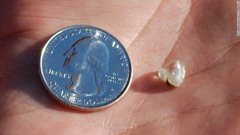 There are those who go to the Crater of Diamonds State Park, armed with shovels and buckets and kneepads and maps to spend the day meticulously digging for diamonds. And then there's Dan Frederick and his daughter Lauren, who less than an hour after setting foot in the park for the first time, found a 2.03 carat diamond just lying there, staring back at them. (Arkansas State Parks)