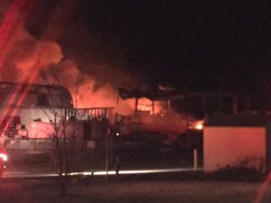 Picture of scene at Magneti Marelli warehouse in Pulaski from WHNT News 19's Kristen Conner