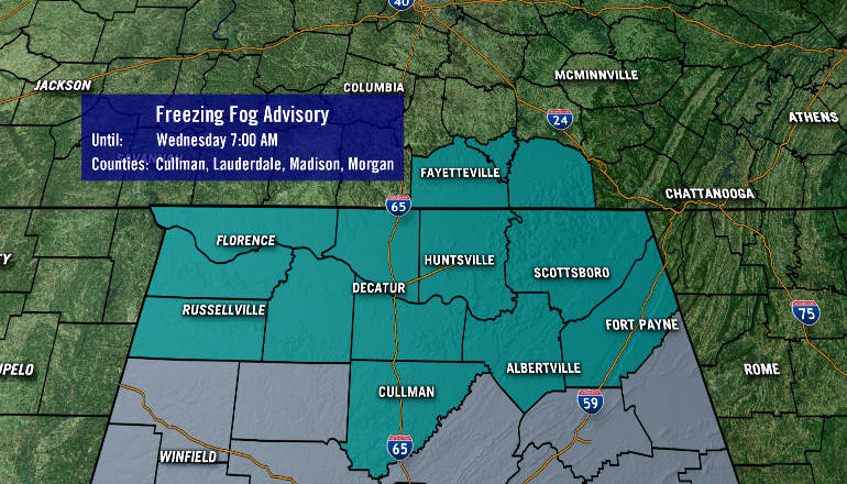 Freezing Fog Advisory Tuesday night