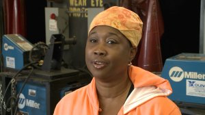 Angie Wilson, NW-SCC welding student