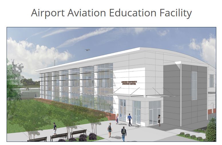 Airport Aviation Education Facility Rendering (Image: Auburn.edu)