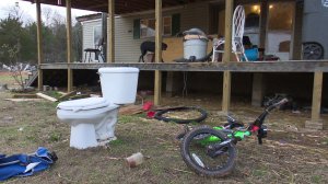 Items dumped in the front yard