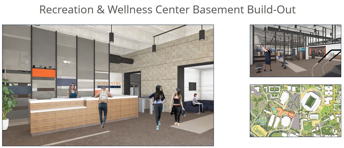 Recreation & Wellness Center Basement Build-Out (Image: Auburn.edu)