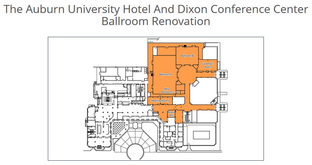 The Auburn University Hotel and Dixon Conference Center Ballroom Renovation (Image: Auburn.edu)