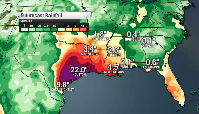 High-water spots across Houston area