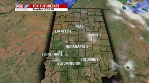 Clearing begins around 8 PM Tuesday night