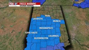 Freeze Warning Saturday mornign