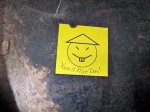 Close up of the note left on pipe that Richard Matt and David Sweat used to escape Clinton Correctional in New York.