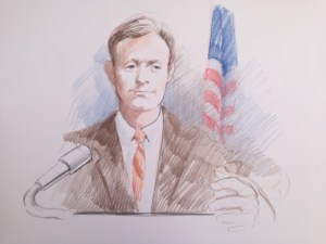 Judge John Marnocha (Sketch by Dave Blodgett)