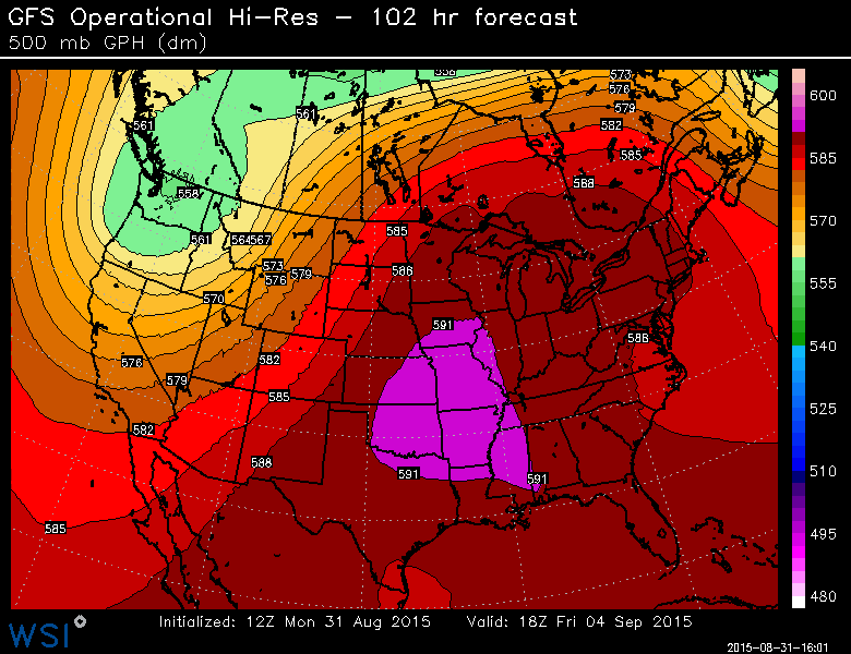 One of the hotter Labor Day weekends with 7 straight days in the 90s