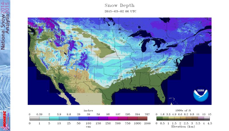 Snow cover 2-2-2015