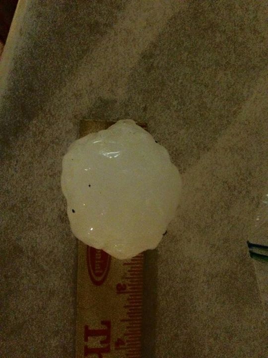 Baseball size hail in Uionville, IN (Monroe Co)
