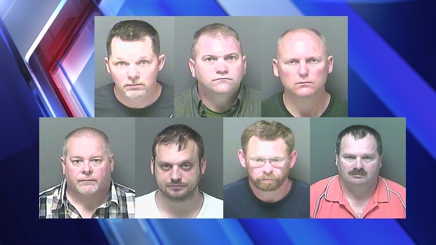 Seven men arrested