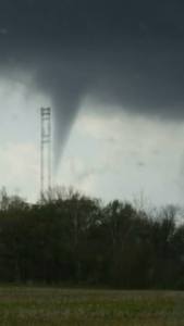 Funnel cloud From truck stop near Zionsville Thursday