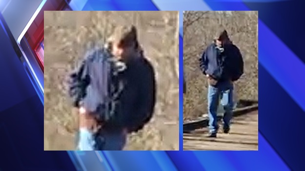 Photos of the man police want to speak with.