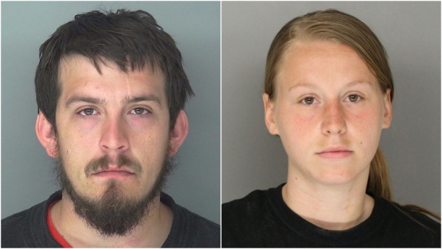 Torres and Norton were sentenced to lengthy prison terms Monday for their role in the disruption of a black child's birthday party with Confederate flags, racial slurs and armed threats. (District Attorney's Office Douglas Judicial Circuit via Reuters)