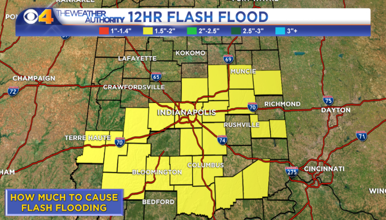 Heavy Rain May Cause Flooding Across Central Indiana This Week Wttv Cbs4indy 2424