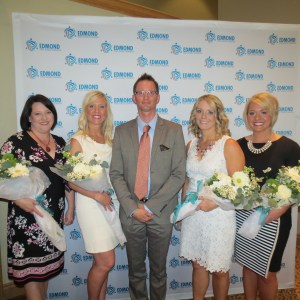 Kevin McDonald (middle) with other finalists for Teacher of the Year