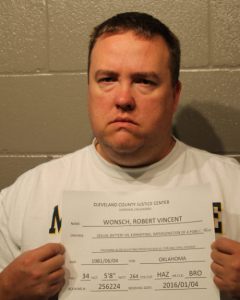 Robert Vincent Wonsch, Cleveland County Sheriff's Office