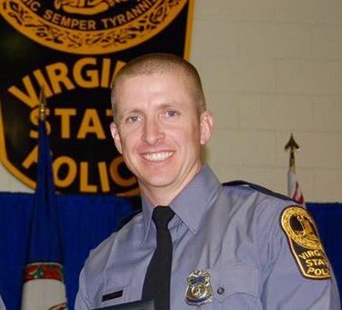 The trooper killed has been identified as Chad Dermyer, 37. Credit:Virginia State Police