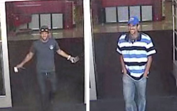 Surveillance video from Target captured images of these two men matching the description of the alleged suspects