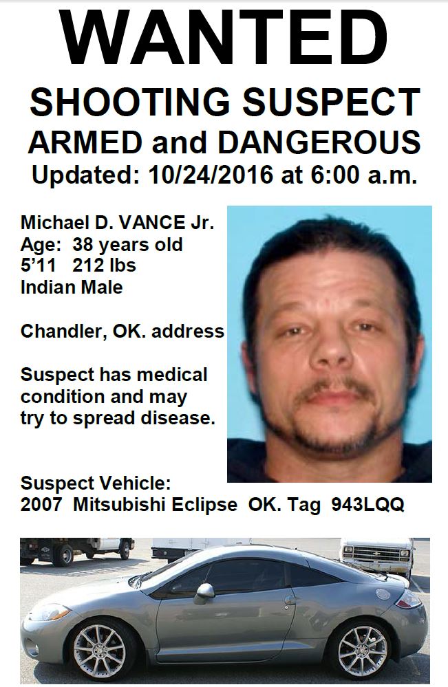 Michael Vance wanted poster
