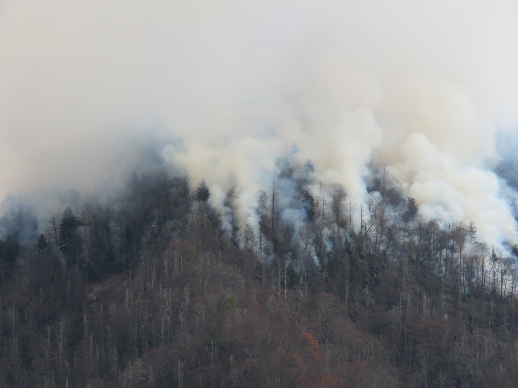 Southern wildfires, Credit: @GreatSmokyNPS/Twitter