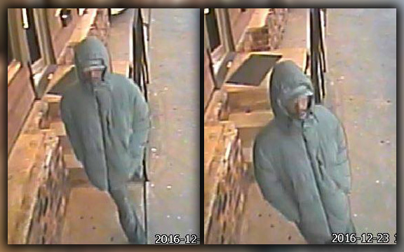 This man robbed an employee at a car dealership in the 2600 block of S Walker Av at gunpoint. We need your help identifying him! He is described as a black male, 25-30 years old, approximately 6'0 tall, wearing a black puffy jacket. According to the photos it appears he may also have a small mustache. Anyone with information is asked to call Crime Stoppers at 405/235-7300 or submit a tip online at okccrimetips.com. Your tip could lead to a cash reward! (16-107143) - Oklahoma City Police