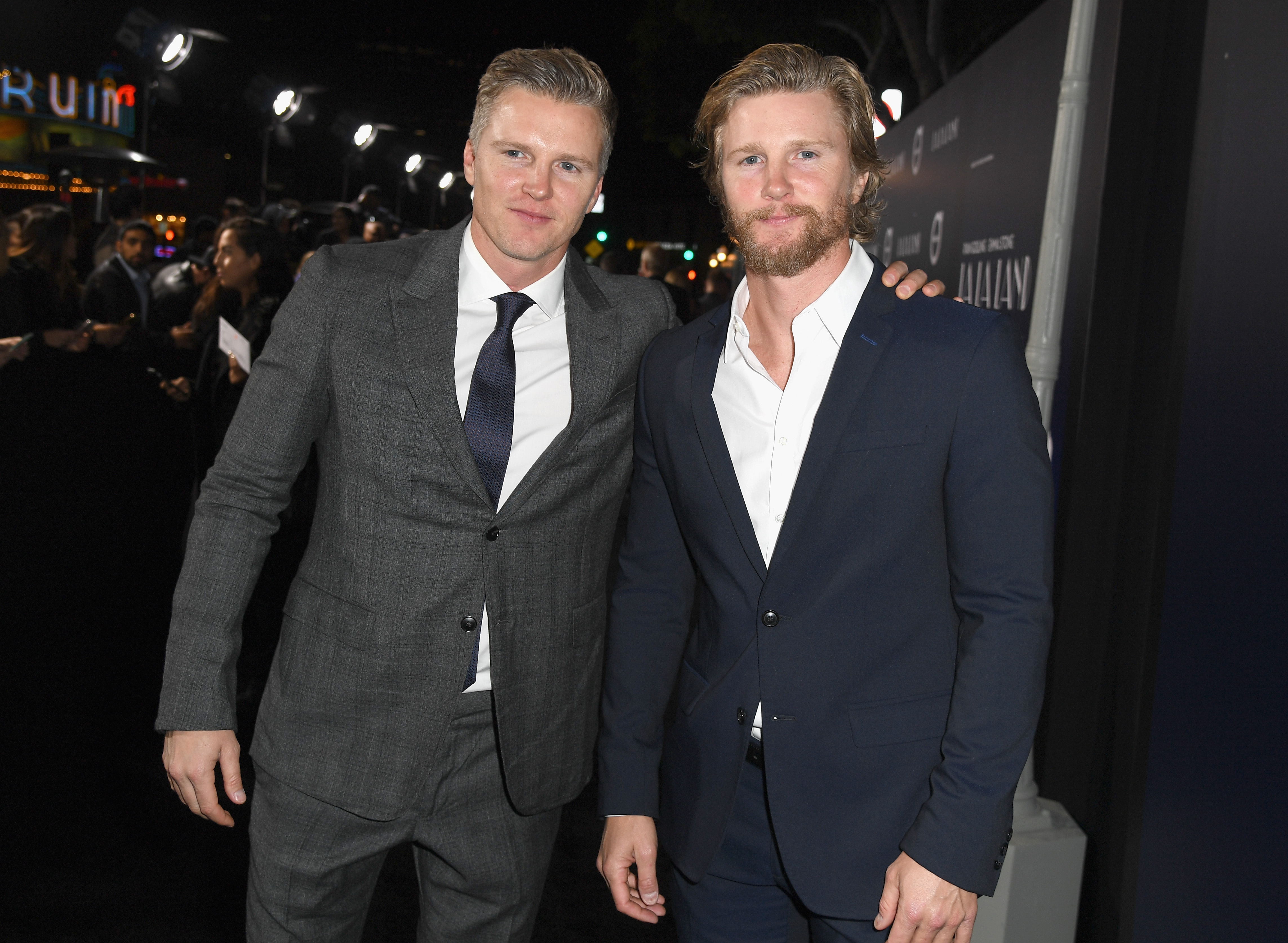 Producers Trent Luckinbill and Thad Luckinbill attend the premiere of Lionsgate's 'La La Land' at Mann Village Theatre on December 6, 2016 in Westwood, California. (Photo by Kevin Winter/Getty Images)